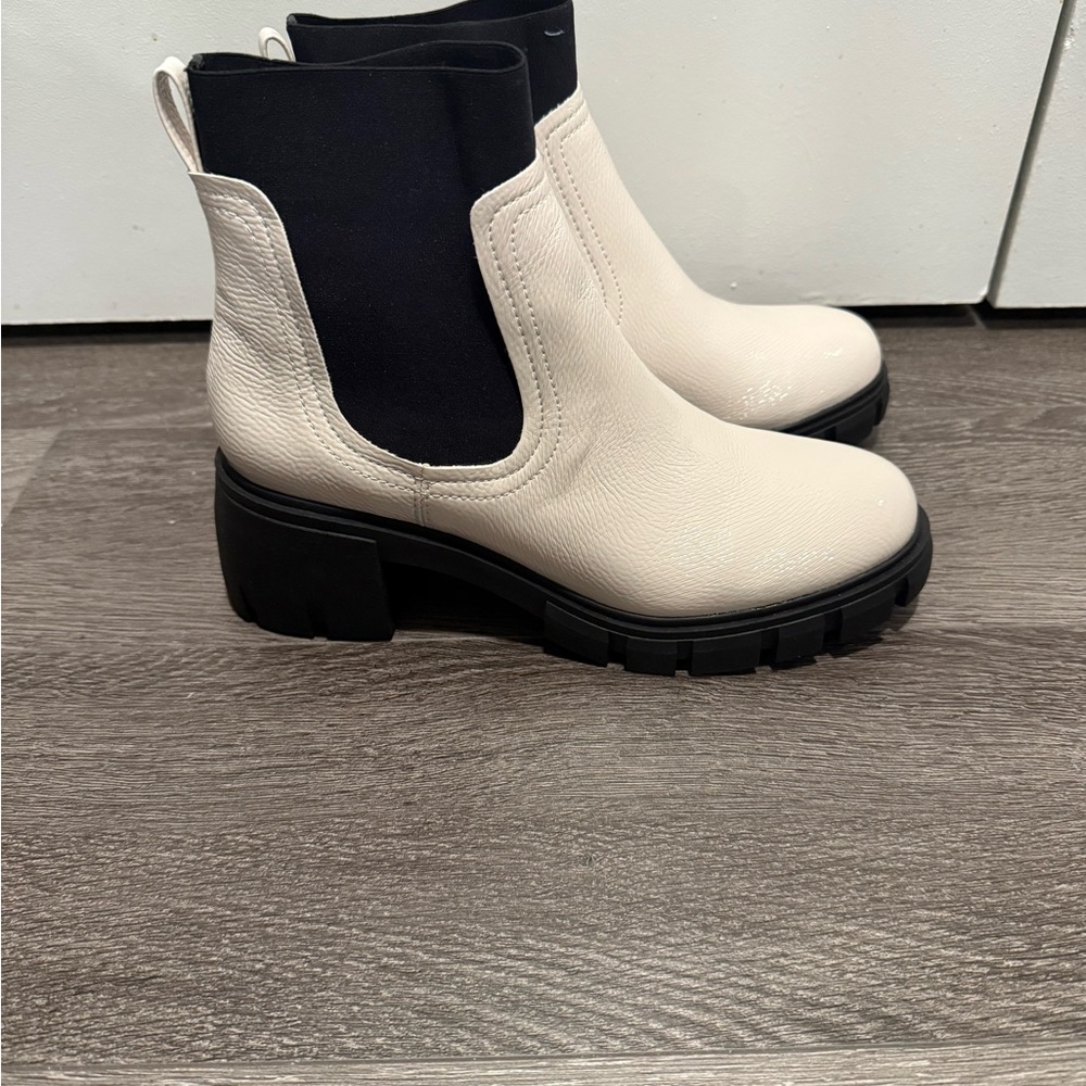 Chunky Cream Chelsea Boots